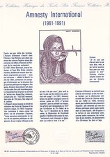 Document Philatélique 1er Jour : 38 1991 - Amnesty International