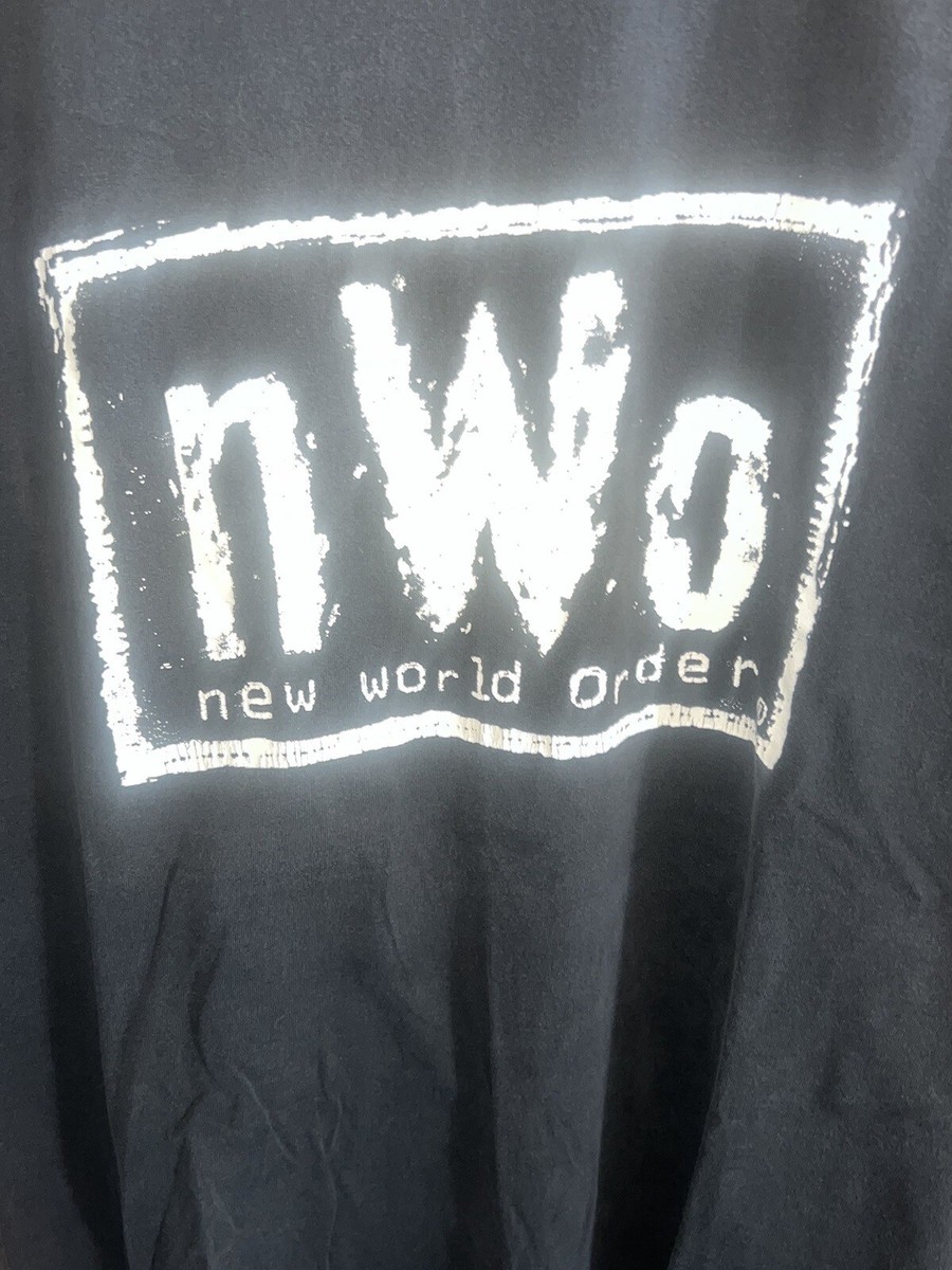 Vintage NWO New World Order WCW Wrestling Black T-Shirt Size XL
