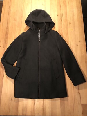 Neu Esprit Edler Kuscheliger Damen Kapuzen Freizeit Mantel Jacke Gr. L Schwarz