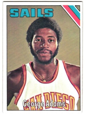 1975-76 Topps Basketball #264 George Adams San Diego Sails ABA - Ex/NM+ 01