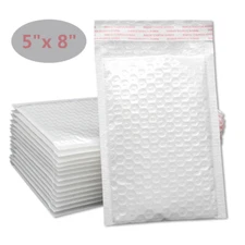 50-200PCs White Poly Bubble Mailers 4-Layers Waterproof 5"x 8" Padded Envelopes 