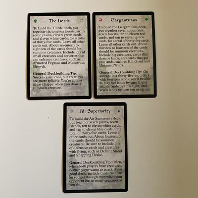 Set of 3 Magic The Gathering Strategy MTG Portal Cards: Horde, Gargantuan,  Air | eBay