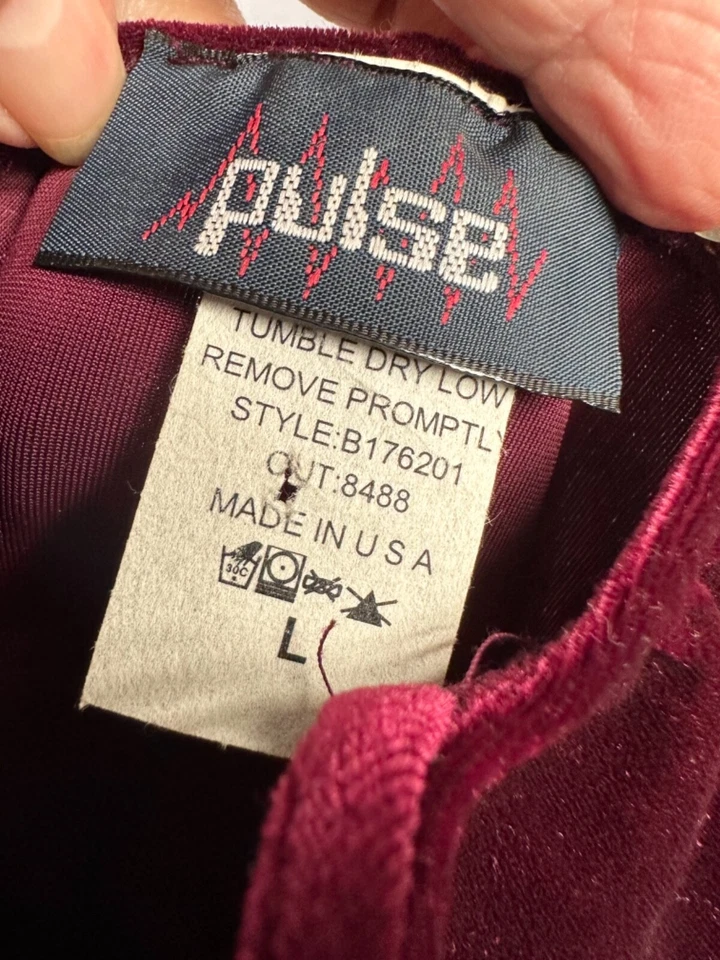 Vestido Pulse Mujer Borgoña Brillante con Correa de Espagueti Fiesta/Baile Escolar Talla LG Foto 2 de 4