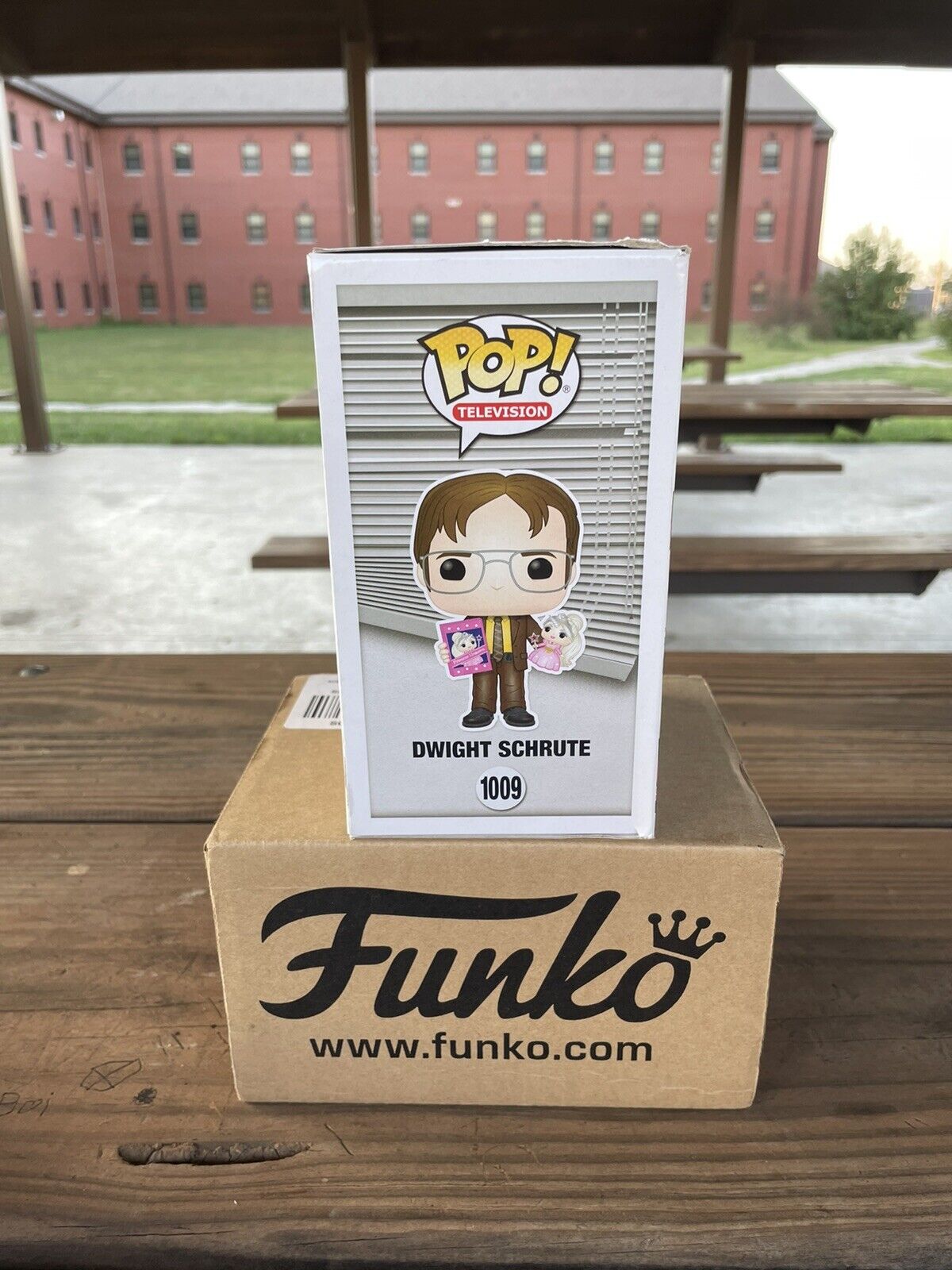 Dwight Schrute with Princess Unicorn Doll #1009 Funko Shop Exclusive Pop