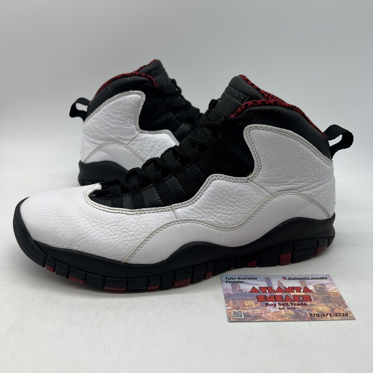 Size 8 - Air Jordan 10 Retro 2012 Chicago White Black Red Leather