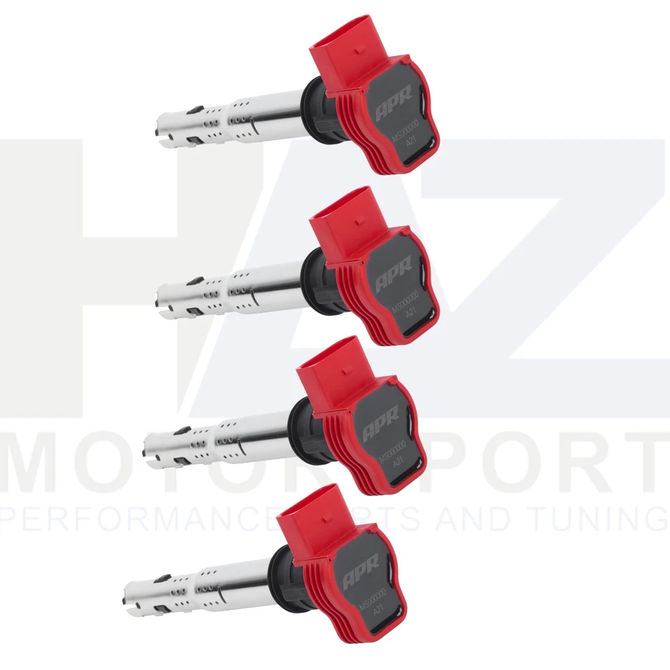 APR R8 Style Red Ignition Coil Packs For VW Golf MK5 GTI MK6 GTI R ED35 S3 8P x4 - Image 2 of 4
