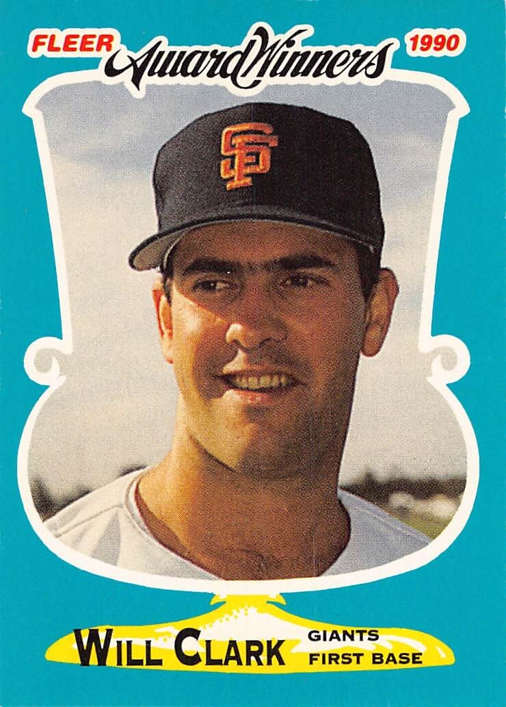 1990 Fleer Award Winners Baseball Will Clark #7 NM/MT SAN FRANCISCO GIANTS