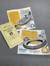 Vintage Lot 1920s Gillette Tire Advertising Literature Brochures Eau Claire WI