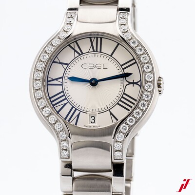 Ebel Uhr Beluga Ref. 1216071 Stahl Quarz 36 mm Diamanten Brillanten Full Set