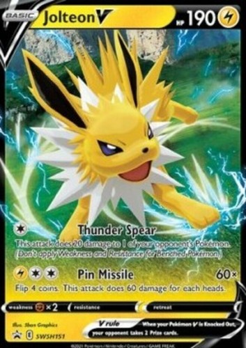 Jolteon V - SWSH151 - SWSH Black Star Promos Pokemon Lightly Played SWSH Black S