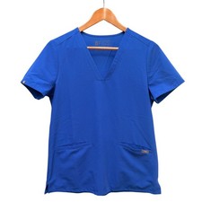 FIGS Scrub Top Women SM Royal Blue Technical Collection Medical Nursing Dental
