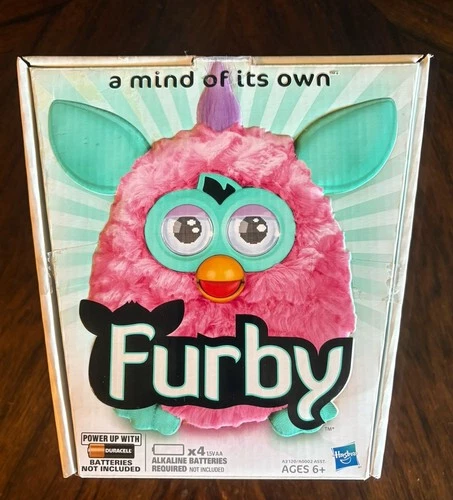 Furby Pink Teal Cotton Candy Interactive Electronic Toy w/Box Tested, Works!