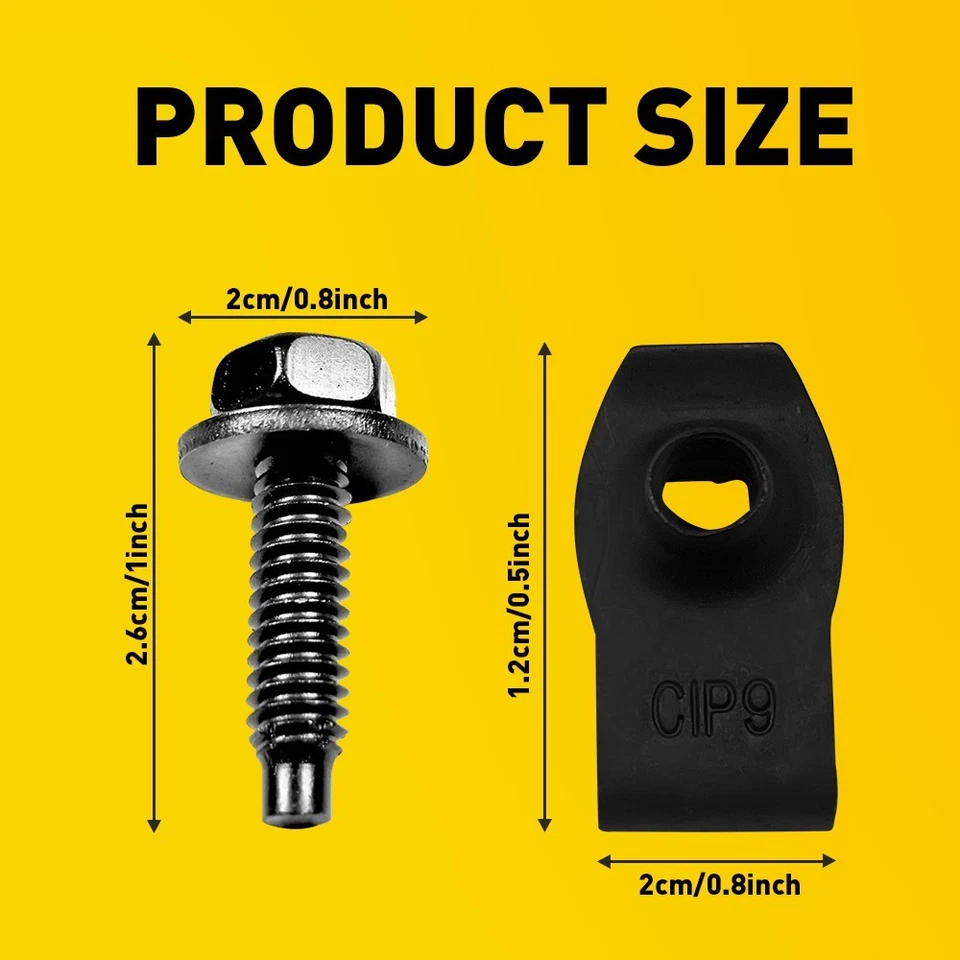 Carrocería de tornillo de metal para automóvil guardabarros parachoques retenedor tuerca en U clip junta de sujeción universal Foto 2 de 4