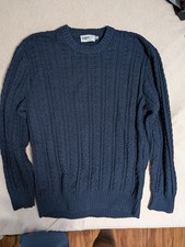 Wellen Seawool Fisherman Sweater Navy Blue Cable Knit L Huckberry Mens