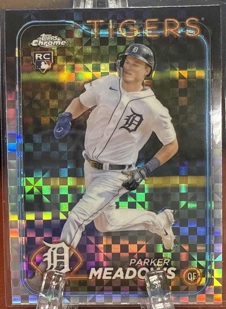 Parker Meadows Rookie Card RC 2024 Topps Chrome X-Fractor #271