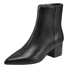 Marc Fisher Women's GISMO Ankle Boot, Black Leather 001, 6