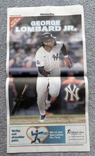 GEORGE LOMBARD JR. NEW YORK YANKEES NEWSDAY L/E CENTERFOLD POSTER 8/6/26.