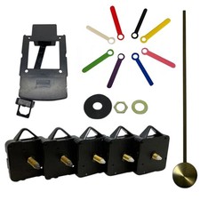Complete Pendulum Clock Kit Movement Mechanism With Drive Unit & Plastic Hands