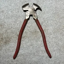 Fencing Plier 10.5" Hammer Wire Cutter Multi Functions Red Handle