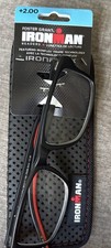 Foster Grant Ironman Reading Glasses, Black/Red  2.00 Ironflex.