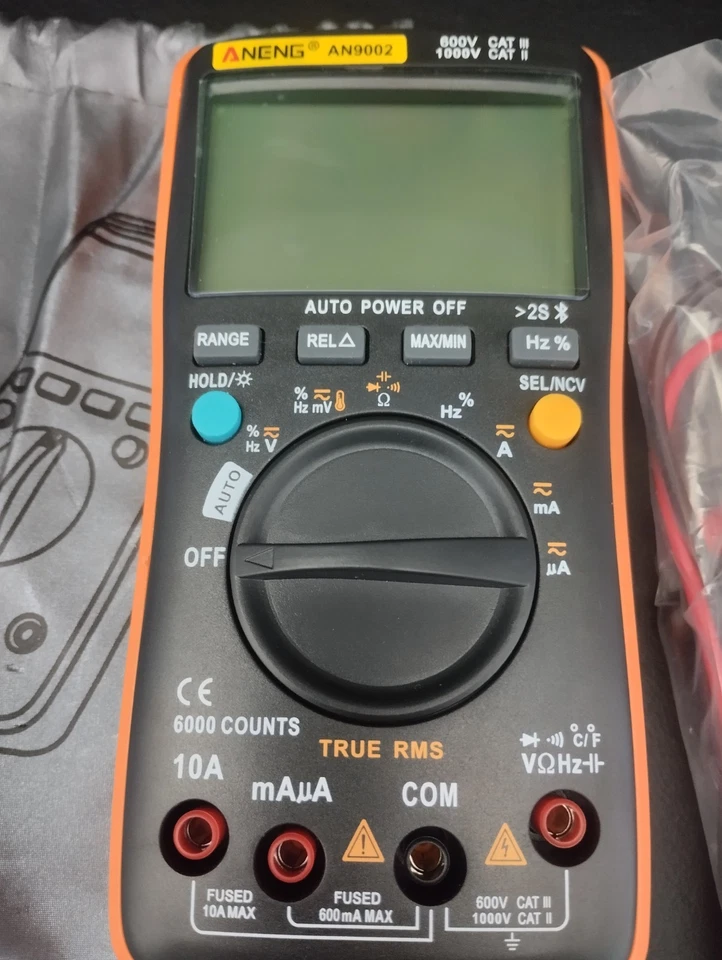 multimetro digitale professionale Aneng LCD 6000 3 Time Second - Immagine 2 di 4