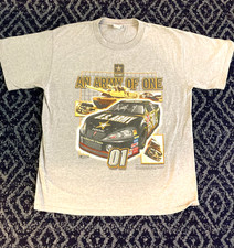 Vintage Racing Shirt Mens Large Gray Chase Authentics Nascar US Army Racecar Tee