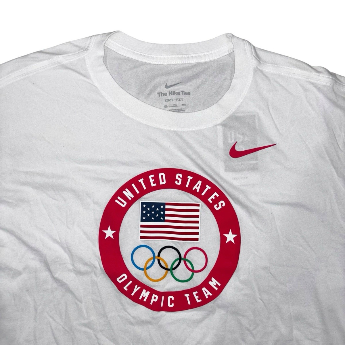 Nike Team USA Olympics Flag White T Shirt, Size XXL NWT HQ5723-100