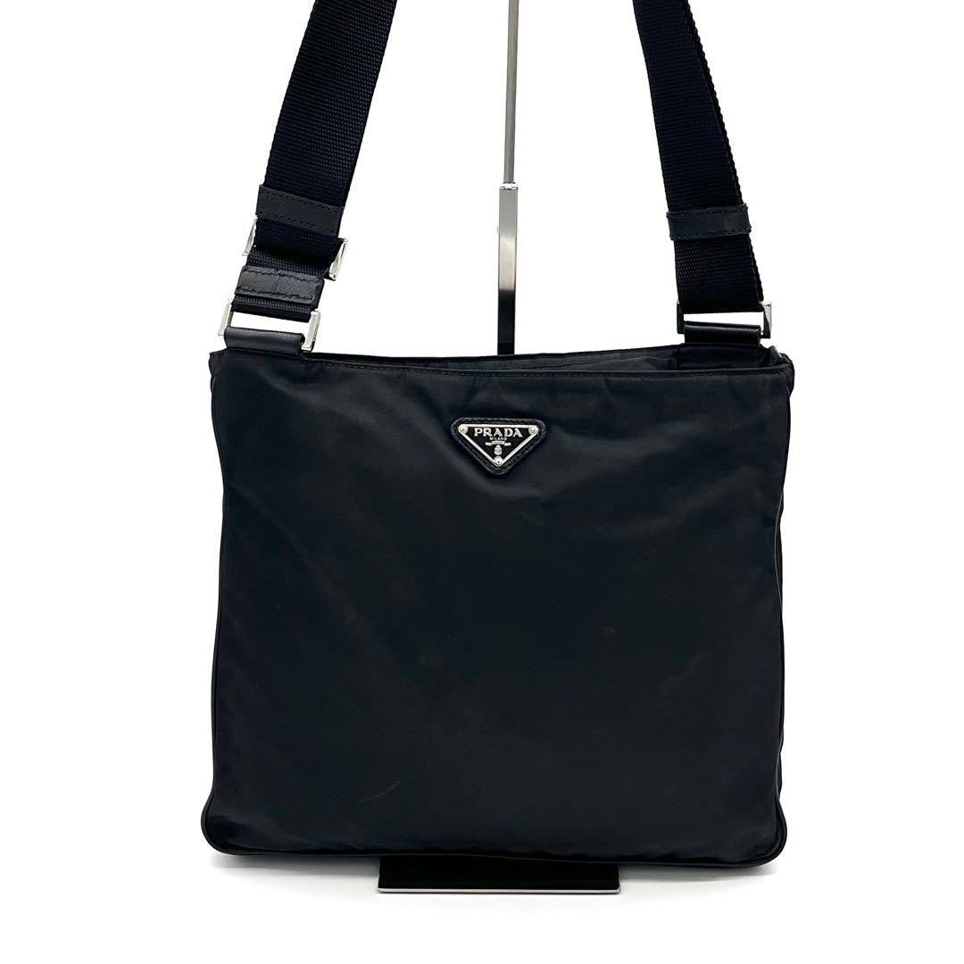 PRADA Nylon Leather Crossbody Shoulder Bag Black Triangle Logo thumbnail 3