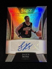 2021-22 Panini Select #SG-JRS Jalen Rose Signatures Silver Prizm Auto