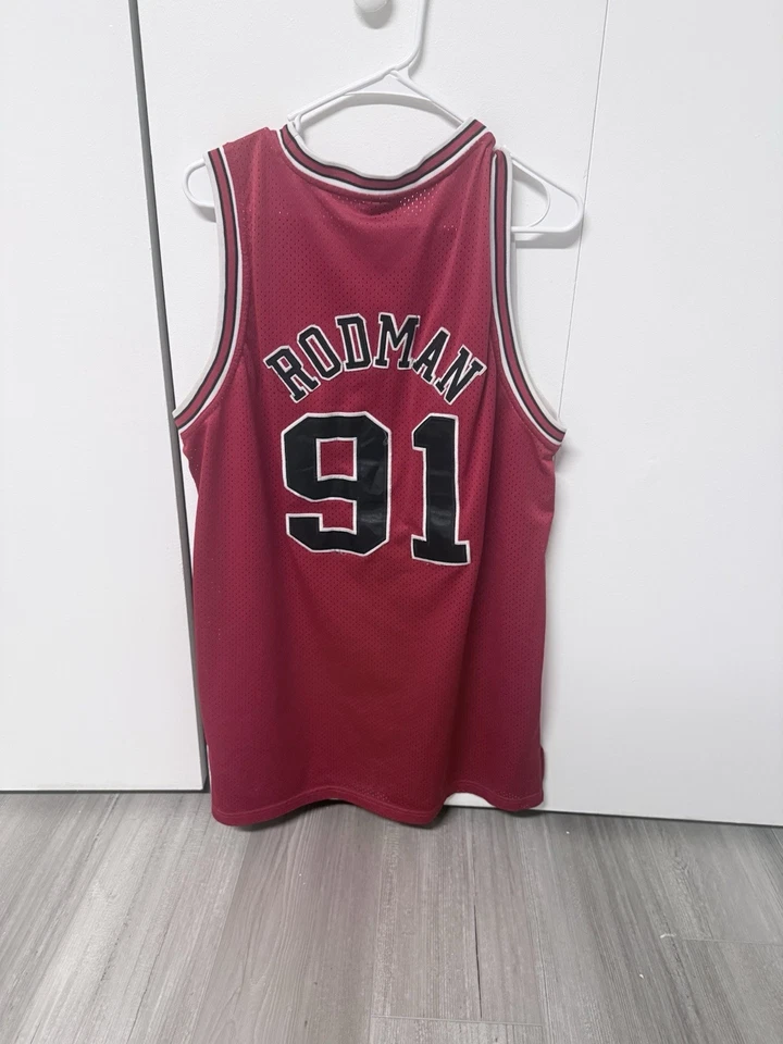 CAMISETA DE BALONCESTO NIKE VINTAGE auténtica DENNIS RODMAN Chicago Bulls NBA FINALS Foto 2 de 4