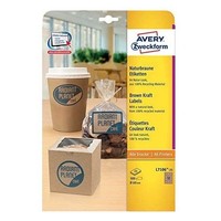 1-20X Avery Zweckform Naturbraune Etiketten, Durchm.: 60 Mm, Rund Bis 39% Rabatt