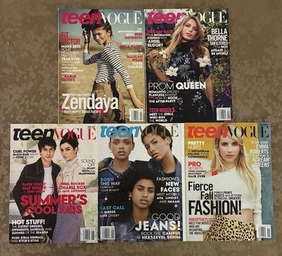 Teen Vogue Feb Apr Jun/Jul Aug Nov 2015. Emma Roberts Bella Thorne Zendaya