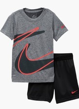 Nike Boy's 2-piece Set Shirt  Shorts Size 4 Brand NEW Black  Red