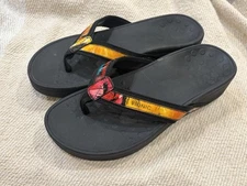 Vionic Colorful Thong Wedge Sandals Size 7