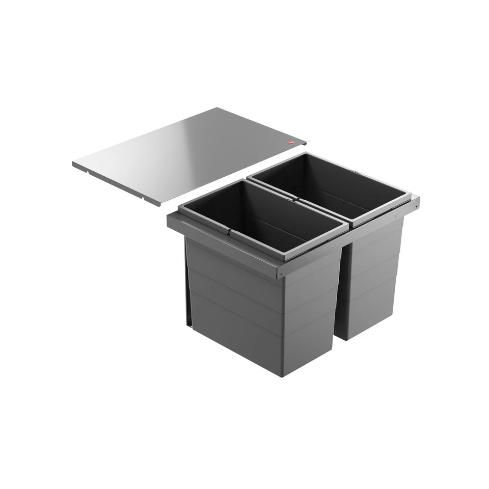 Hailo Triple XL 600 Abfallsammler 56 Ltr Einbau Mülltrennsystem für 60 cm Auszug - Bild 1 von 4