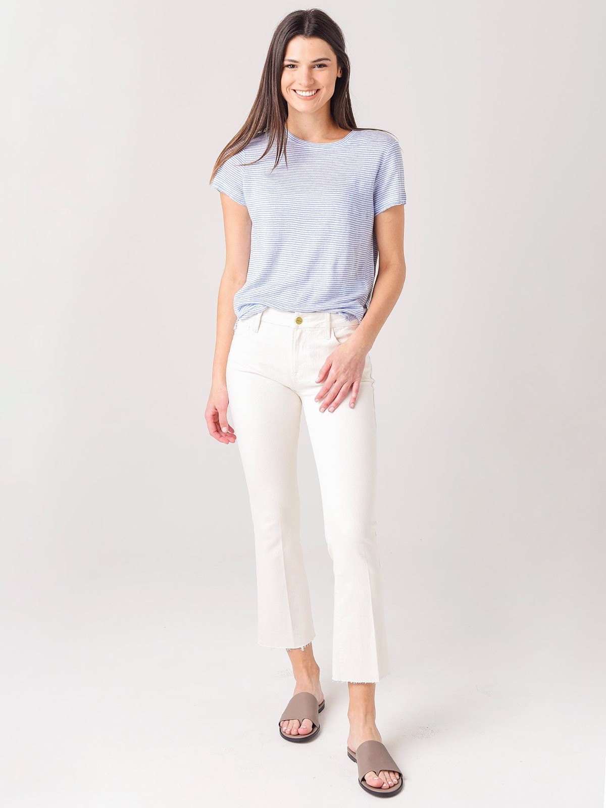 Frame LE CROP MINI BOOT RAW FRAY JEAN Size 26