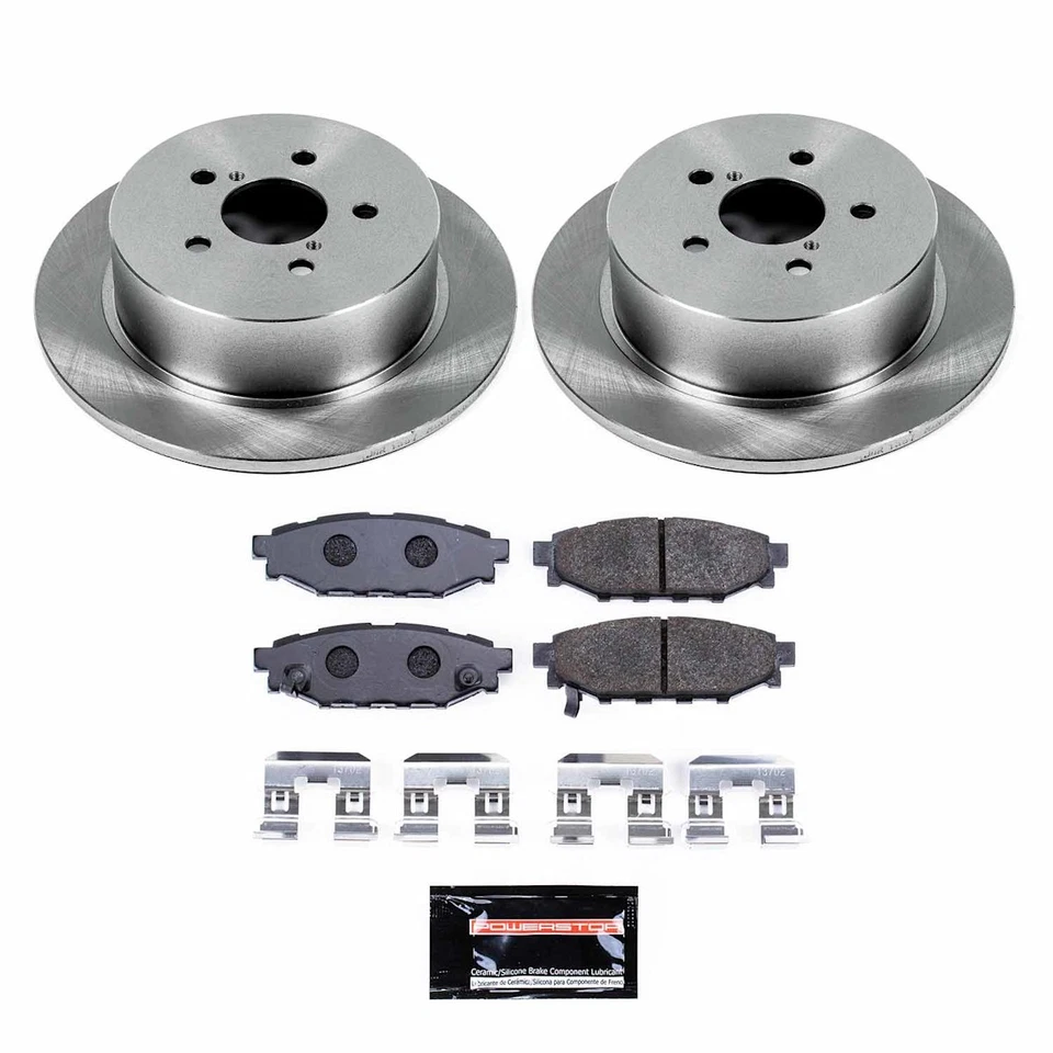 Juego de 2 ruedas traseras TDBK4632 Powerstop discos de freno y pastillas traseras para Subaru Outback Foto 2 de 2