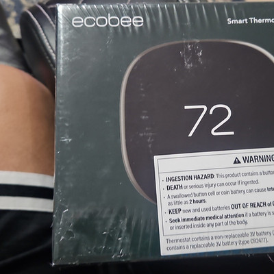 ecobee Smart Thermostat Enhanced Wi Fi Alexa/HomeKit/Google EB-STATE4-01 Black