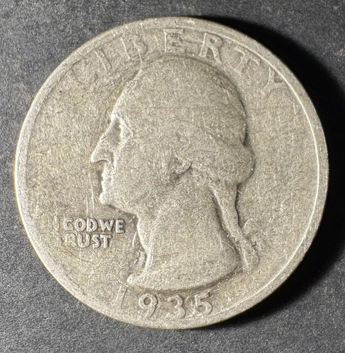 1935-P Silver Washington Quarter (Circulated) - (#2052) Very Fine Condition