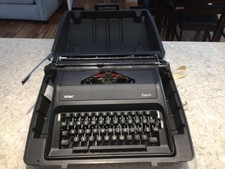 Royal Epoch Portable Manual Typewriter Black with Hard Case Tested. Works Great! thumbnail