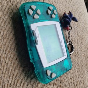 Bandai WonderSwan Skeleton Clear Green Frozen Mint Console with Keychain Tested