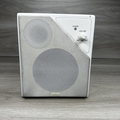 AURA SOUND WHITE GLOSS SUB-4A POWERED SUBWOOFER FOR GAMING COMPUTER THEATER