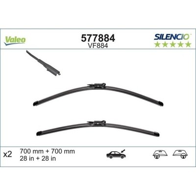 Wischblatt Valeo 577884 Silencio Flat Blade Set für Ford Ford Usa Ford (changan)