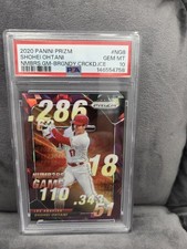 RARE  POP 4  2020 SHOHEI OHTANI BURGUNDY CRACKED ICE 3 OF 25; NEW GRADED PSA 10