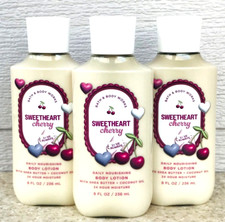 3 Bath  Body Works SWEETHEART CHERRY Body Lotion 8oz LOT/SET of 3