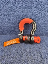 (QTY 2) VEVOR 3/4" Heavy Duty D-Ring Shackle, Screw Pin Type - Black