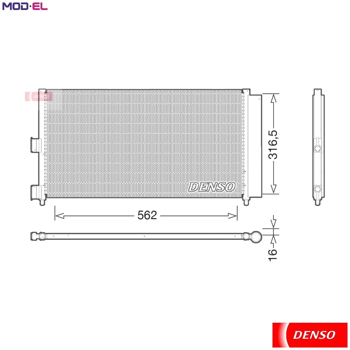 DENSO DCN09072 Condenser, air conditioning for FIAT,LANCIA - Image 3