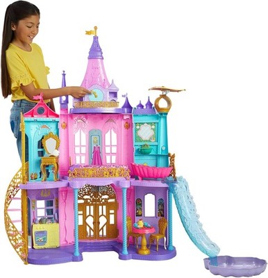 Mattel Disney Prinzessin Puppenhaus Schloss 3 Etagen 10 Spielbereiche Licht 3+