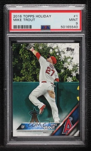2016 Topps Holiday Mike Trout #HMW1 PSA 9 MINT 1y9
