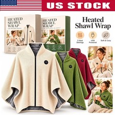 2027 Upgrade Heated Shawl Warm Wraps for Women, USB Wearable Throw Blanket US